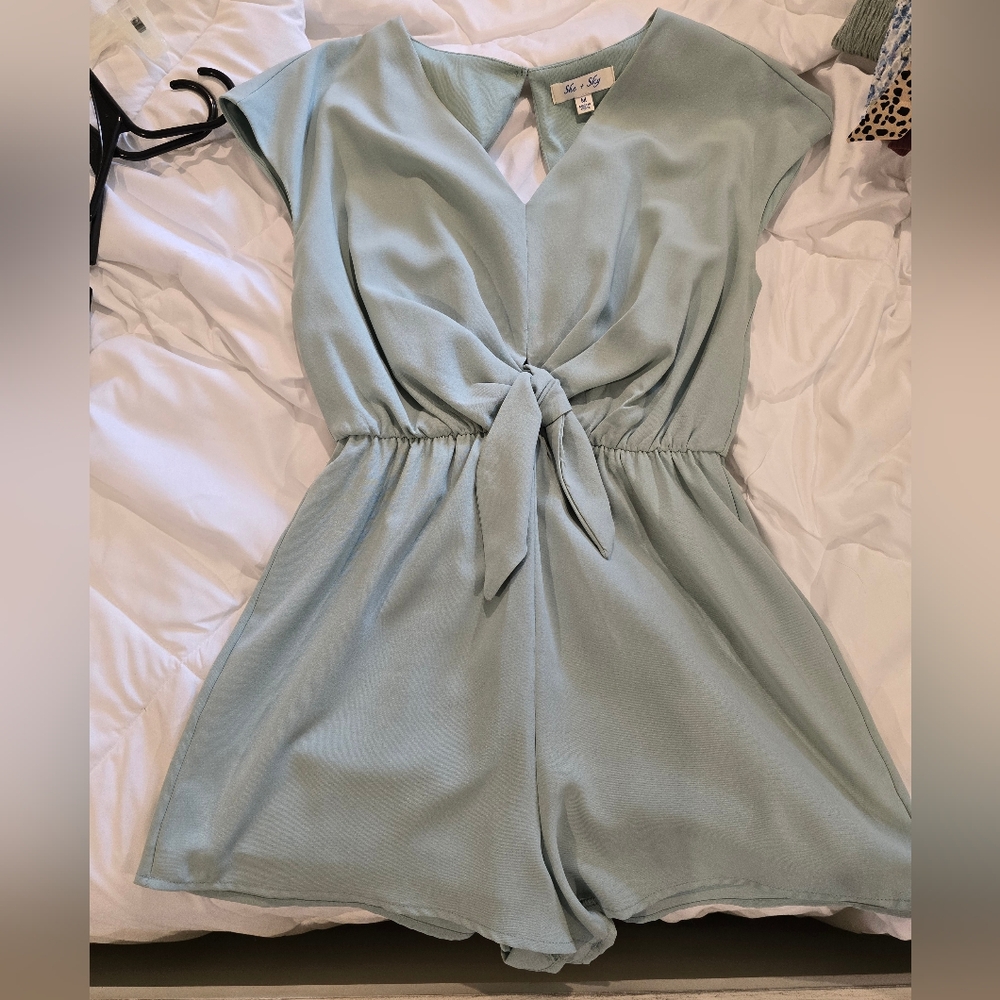 Blue boutique romper medium